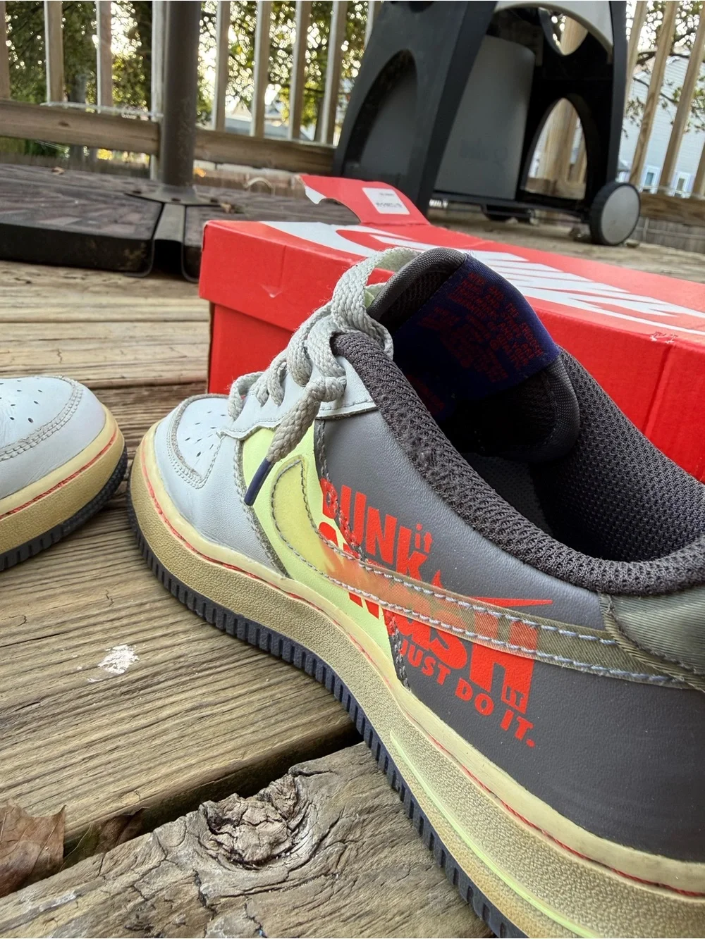 Nike Kids' Air Force 1 Low - Gray & Yellow